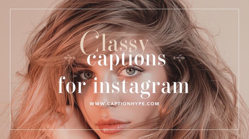 Classy captions for Instagram