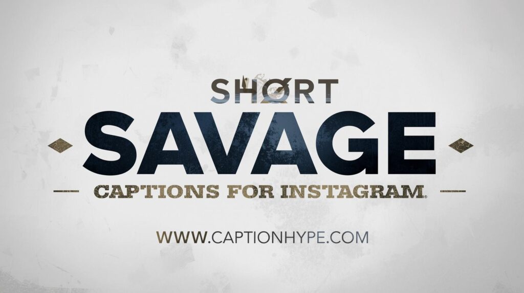 Short savage captions for Instagram
